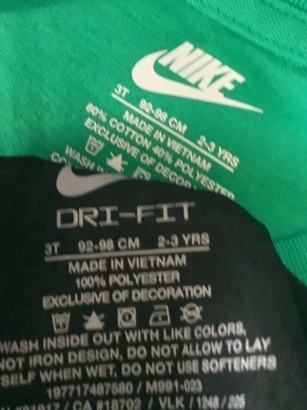 Nike Dri-Fit Boys Green and Black Shorts Set Size 3T(NWT) - Picture 4 of 4